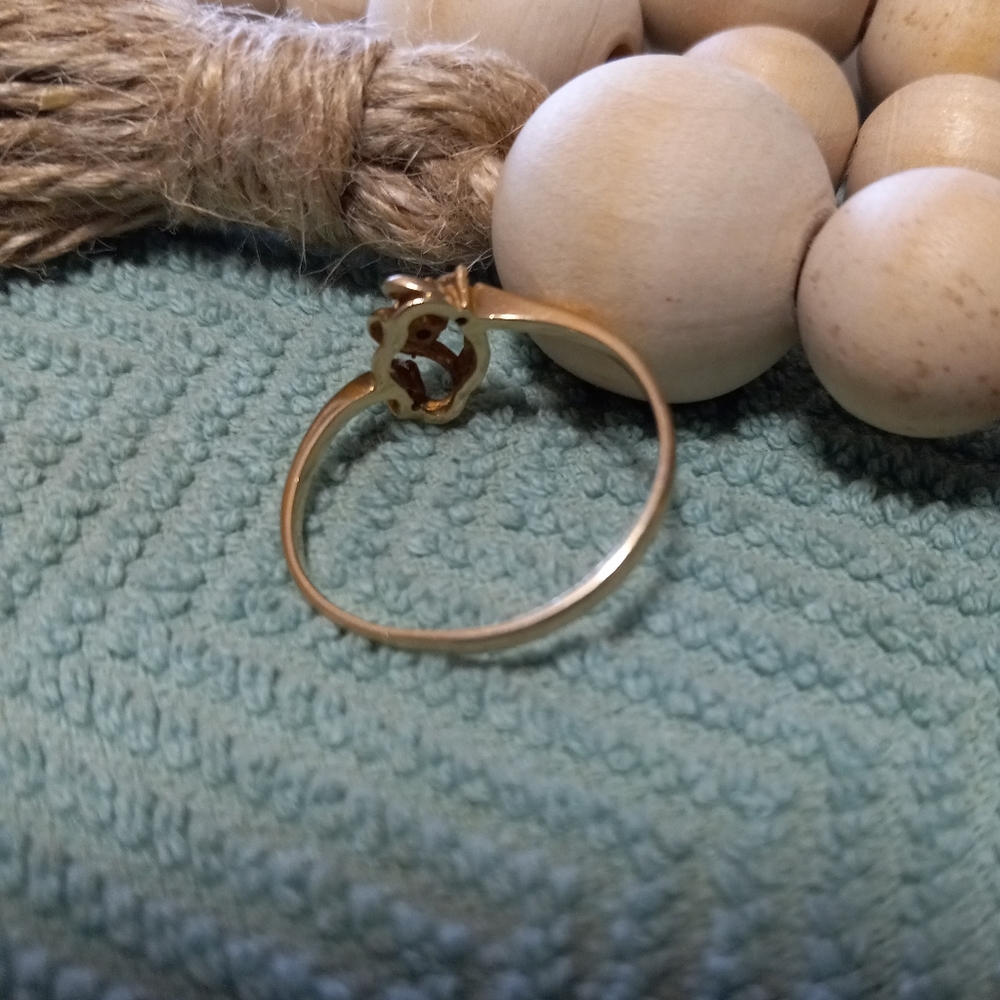 Custom 10K Yellow Gold Ring w/ Diamonds - Picture 5 of 5